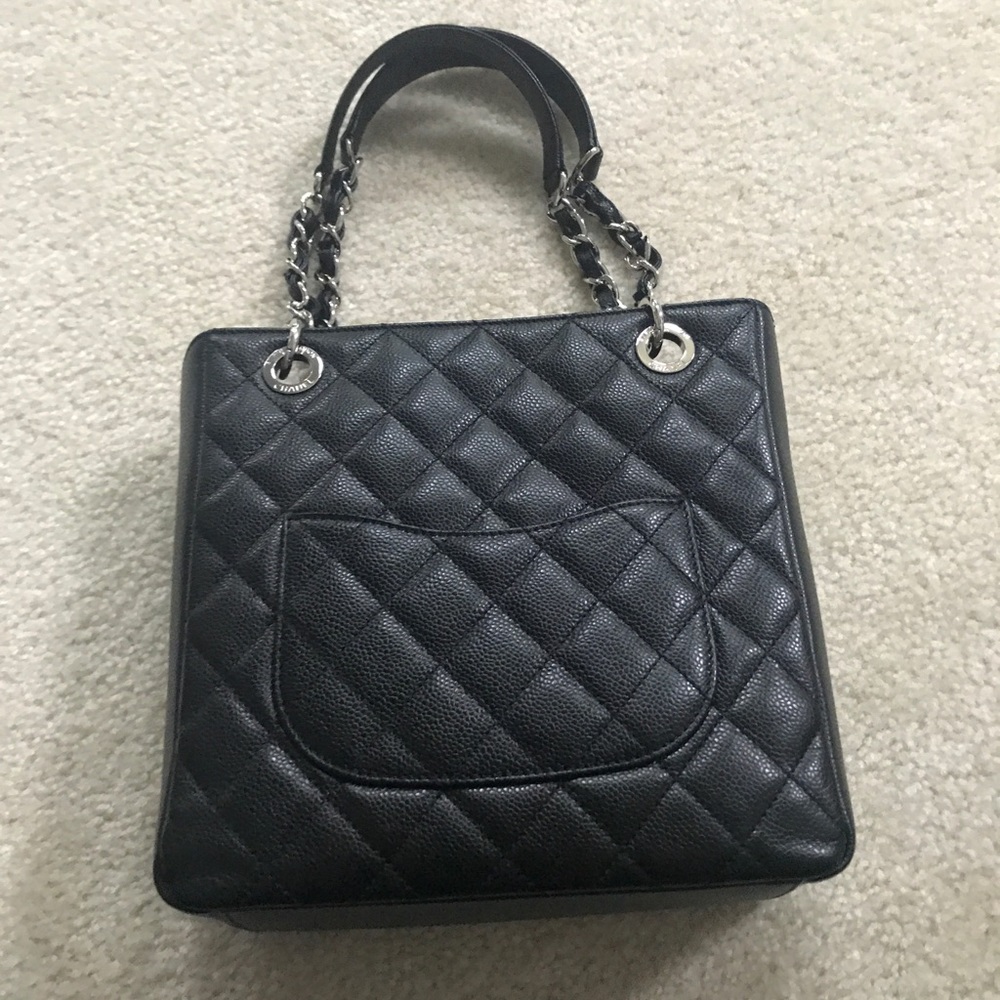Discontinued Chanel PST Black Caviar Leather SHW - Picture 2 of 8